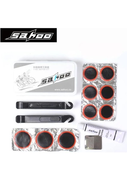 Sahoo Çok Işlevli Kit Işlevleri Bisiklete Binme Bisiklet Araçları Bisiklet Düz Lastik Tamir Takımı Alet Seti, Kese Pompalı (Yurt Dışından)