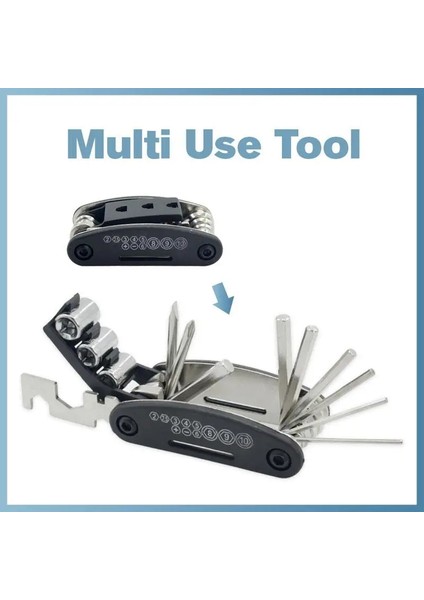 Yunjin Shop 1 Bilgisayar Stili Mtb Bisiklet Taşınabilir Soket Bisiklet Çoklu Tornavida Tamir Takımı Bisiklet Motosiklet Mekanik Alet Seti Touring Cep (Yurt Dışından)
