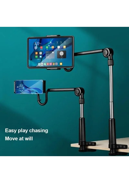 Esnek Uzun Kollu Ayarlanabilir Masaüstü Tablet ve Telefon Tutucu 12.9"