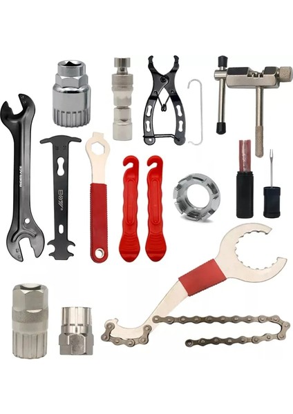 Kit 2 Stili Bisiklet Tamir Aracı Kitleri Bisiklet Zinciri Ölçme Cetveli Krank Çektirme Extractor Lastik Tamir Aracı Volan Sökücü Bisiklet Tamir Parçası (Yurt Dışından) fiyatları