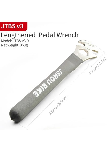 Jtbs V3 Stili Jshou Bisiklet Pedal Anahtarı Ağır Hizmet Dayanıklı Uzun El Taşır Yardımcı Onarım Çok Amaçlı Profesyonel Aksesuarlar Evrensel (Yurt Dışından)