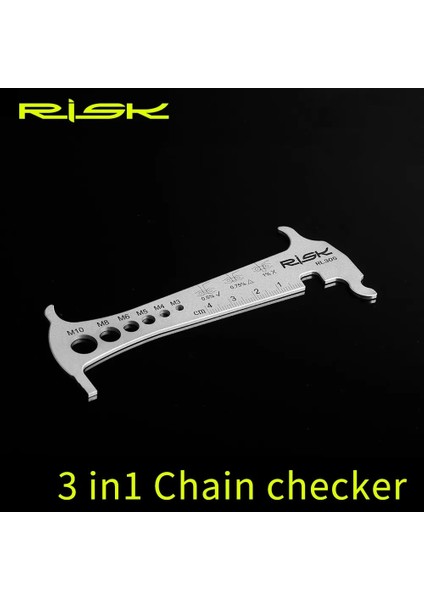 Yunjin Shop Risk Bisiklet Zinciri Aşınma Kontrol Göstergesi Onarım Aracı Dağ Yolu Zincirleri Ölçer Ölçüm Cetvel 3 Iain Bisiklet Aksesuarları (Yurt Dışından)