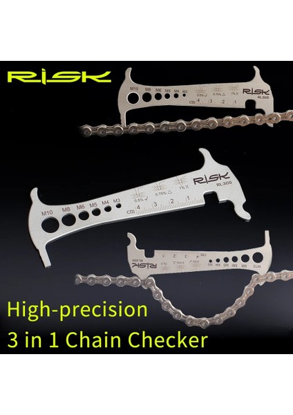 Yunjin Shop Risk Bisiklet Zinciri Aşınma Kontrol Göstergesi Onarım Aracı Dağ Yolu Zincirleri Ölçer Ölçüm Cetvel 3 Iain Bisiklet Aksesuarları (Yurt Dışından)