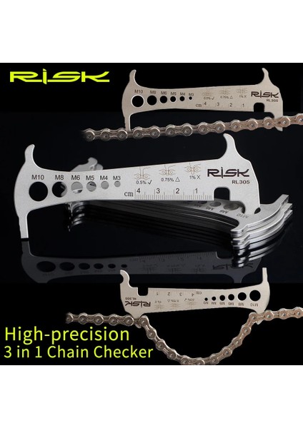 Yunjin Shop Risk Bisiklet Zinciri Aşınma Kontrol Göstergesi Onarım Aracı Dağ Yolu Zincirleri Ölçer Ölçüm Cetvel 3 Iain Bisiklet Aksesuarları (Yurt Dışından)