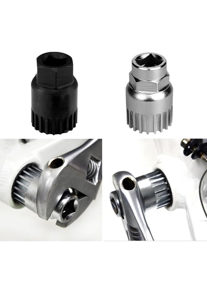 Siyah Stil Bisiklet Alt Braketi Mtb Bisiklet Krank Çıkarıcı Sökücü Alt Braket Onarım Aracı 20 Diş Fit Teşhis Aracı Onarım (Yurt Dışından)