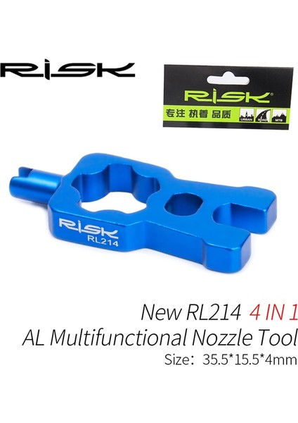 RL214 Valf Aracı Stili 4 1 Bisiklet Valf Çekirdek Anahtarı ve Presta Lastik Valf Kapakları Bisiklet Valfi Temizleme Aracı Taşınabilir Onarım Araçları Aksesuarları (Yurt Dışından)