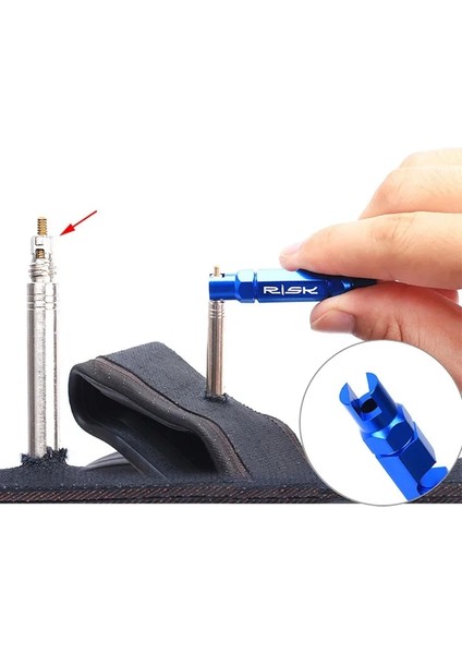 RL214 Valf Aracı Stili 4 1 Bisiklet Valf Çekirdek Anahtarı ve Presta Lastik Valf Kapakları Bisiklet Valfi Temizleme Aracı Taşınabilir Onarım Araçları Aksesuarları (Yurt Dışından) modelleri