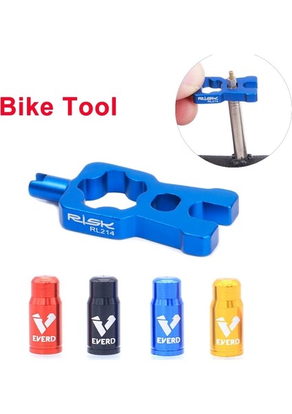 Yunjin Shop 1 Araç 2 Kapak Altın Stili 2 Presta Valf Kapaklı Rısk Bisiklet Valfi Çekirdek Anahtarı Set Yol Bisikleti Valf Kurulumu Kaldırma Taşınabilir Onarım Aracı (Yurt Dışından) fırsatları