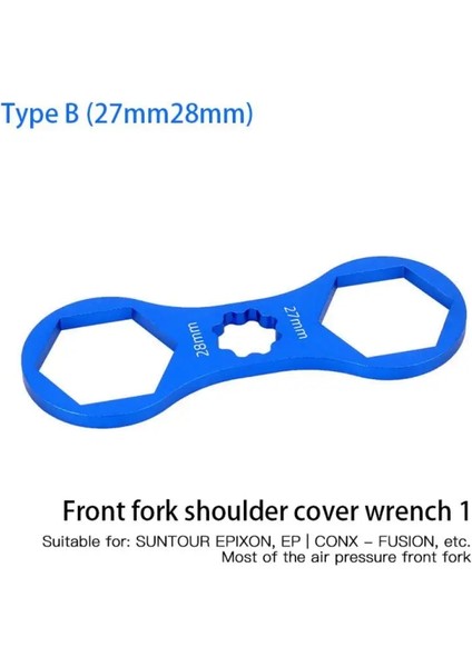 Mavi Tip B Stili Alüminyum Alaşımlı Bisiklet Ön Çatal Anahtarı Bisiklet Tamir Aracı Suntour Xcrxctxcmrst Mtb Bisiklet Çatal Kapağı Anahtarı Sökme Araçları (Yurt Dışından)