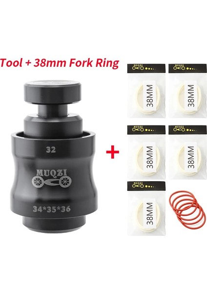 SIYAH-38MM Sünger Tarzı Muqzı Bisiklet Çatalı Toz Contası Kurulum Aracı mm Boru Çapı Süspansiyon Çatal Contası Kurulum Aracı (Yurt Dışından)