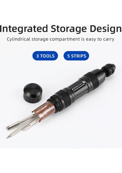 Siyah Onarım Aracı A Stili Bisiklet Tubeless Lastik Tamir Takımı Lastik Matkap Kauçuk Şeritler Lastik Delinme Mastik Bisiklet Tamir Araçları (Yurt Dışından)