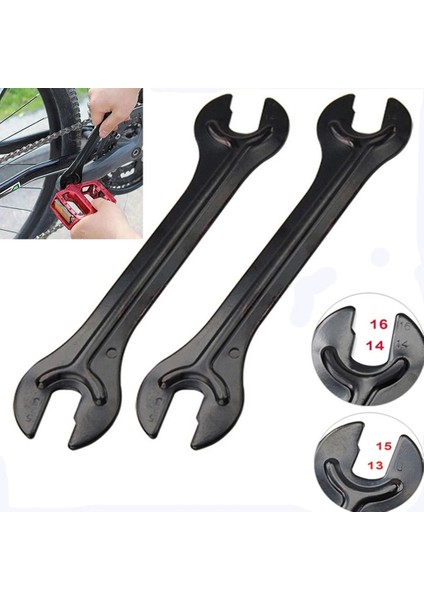 Siyah Stil Teel Bisiklet Tekerlek Göbeği Anahtarı Kafası Açık Uçlu Aks Göbeği Koni Anahtarı Dayanıklı Anahtarı Bisiklet Tamir Aracı Aksesuarları (Yurt Dışından) fiyatları