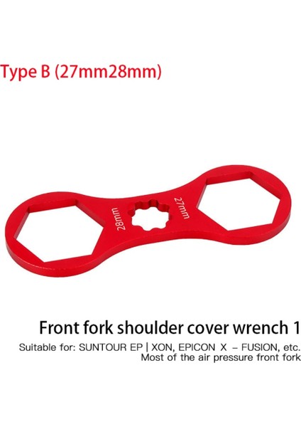 Yunjin Shop Kırmızı B Tipi Stili Bisiklet Ön Çatal Tamir Takımı Mtb Bisiklet Ön Çatal Omuz Kapağı Kapağı Anahtarı Sr Suntour Xcrxctxcmrst Sökme Aracı (Yurt Dışından)