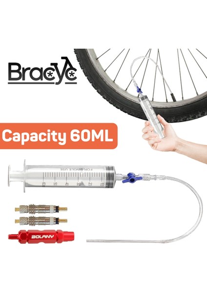 Bir Stil Belirle Mtb Bisiklet Dağ Yol Bisikleti Tubeless Mastik Enjektörü Çok Fonksiyonlu Valf Kapağı ile Tubeless Lastik Için Sıvı Dolum Aracı (Yurt Dışından)