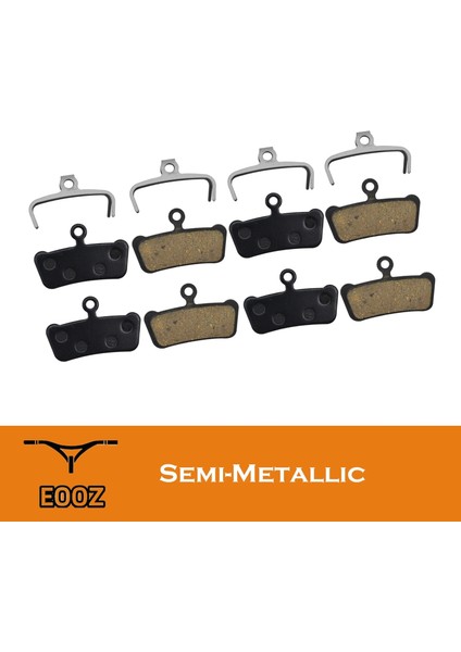 Yunjin Shop CRBP031 Stili Sram Kılavuzu Için 4 Çift Yarı Metalik Bisiklet Disk Fren Balataları Rscrsr Avid Xo E7 E9 Trail Tions Reçine Hidrolik Fren Balatası (Yurt Dışından)