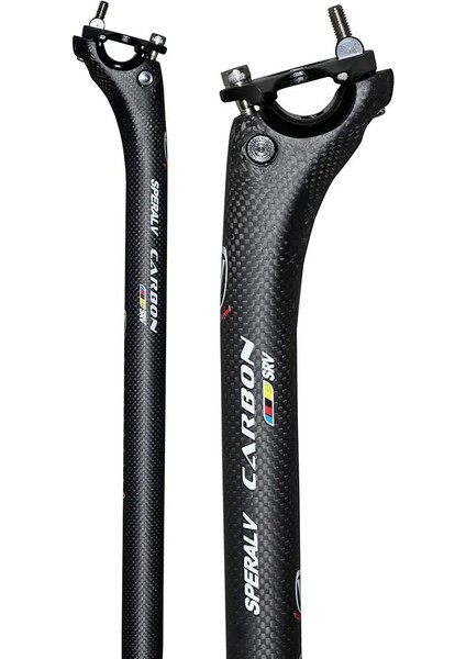 Yunjin Shop Mat 27.2X350MM Stili Karbon Fiber Sele Direği Matsmooth Dağ Bisikleti Yol Bisikleti 3k Karbon Malzeme Sele Direği Işık Sele Direği (Yurt Dışından) fırsatları