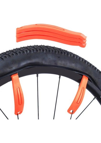 3 Adet Tarzı 3 Adet Lastik Kaşığı Ultra Hafif Dayanıklı Kavisli Sertleştirilmiş Plastik Bisiklet Lastiği Lastik Kolu Sökücü Mtb Bisiklet Tekerlek Tamir Lastik Aracı Turuncu (Yurt Dışından)