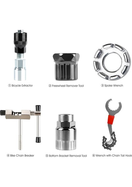 Yunjin Shop 5 Adet Set Stili Çok Fonksiyonlu Bisiklet Tamir Alet Takımları Zincir Kırıcı Volan Sökücü Krank Çektirme Anahtarı Mtb Yol Bisikletleri Bakım Araçları (Yurt Dışından) modelleri