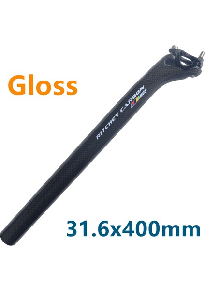 Parlak 31.6X400MM Stili Karbon Koltuk Direği Attegloss 3k Karbon Fiber Mtbroad Bisikletler Karbon Fiber Sele Direği Hafif Koltuk Tubemm (Yurt Dışından)