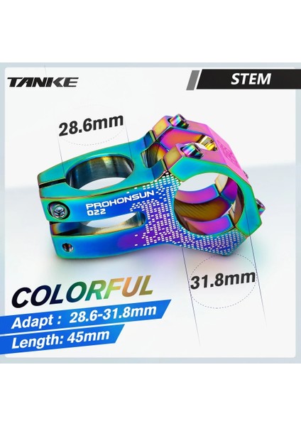 022 Renkli Gövde Stili Tanke Mtb Yol Bisikleti Kök Bisiklet Parçaları ° Kısa Renkli Yağ Kaygan Sapları Gidon Xc Am Enduro Alaşımı C Bisiklet Ac (Yurt Dışından)