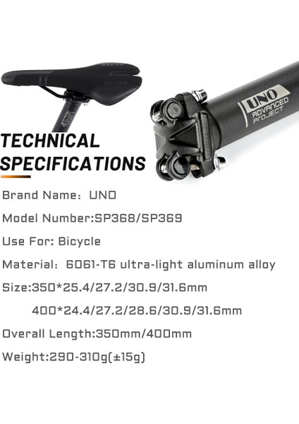 Yunjin Shop 28.6X400MM Stili Uno Bisiklet Koltuk Direği Ultralight Alüminyum Mtb Seatpost *mm Yol Dağ Bisikleti Koltuk Tüp Parçaları (Yurt Dışından) indirimleri