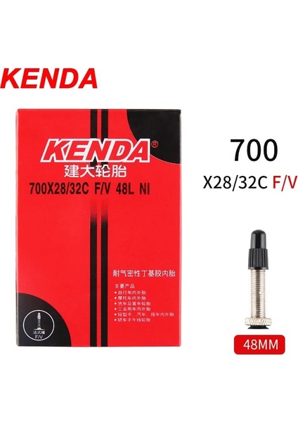 Yunjin Shop 700X28-32-48L-FV Stili 2 Adet Kenda Bisiklet Iç Tüp Dağ Yol Bisikleti Lastiği Butil Kauçuk Bisiklet Tüpü Lastiği .c Presta Schrader Valf Tüpü (Yurt Dışından)