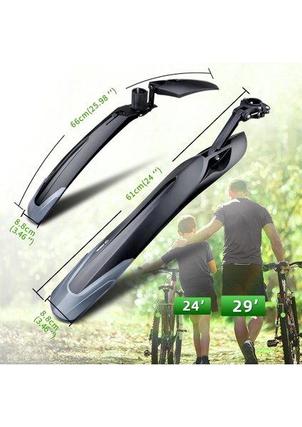 RL-910-ÖN Çamurluk Stili Rbrl Bisiklet Çamurluk Seti Mtb Bisiklet Çamurluk E-Bike Ayarlanabilir Dağ Bisikleti Tpe Genişletin Uzatmak Patent Hızlı Bırakma Koruyucu (Yurt Dışından) fırsatları