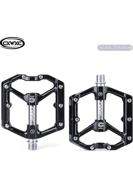 Yunjin Shop Siyah Titanyum Tarzı Mtb Pedallar Bisiklet Alüminyum Pedal Dağ Kentsel Bmx Yol Parçaları Mühürlü Rulman Düz Platform Çok Yönlü Pedallar Bisiklet Aksesuarları (Yurt Dışından)