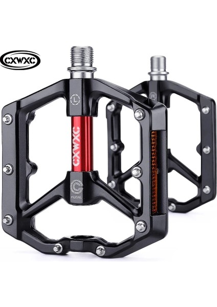 Yunjin Shop Siyah Titanyum Tarzı Mtb Pedallar Bisiklet Alüminyum Pedal Dağ Kentsel Bmx Yol Parçaları Mühürlü Rulman Düz Platform Çok Yönlü Pedallar Bisiklet Aksesuarları (Yurt Dışından)