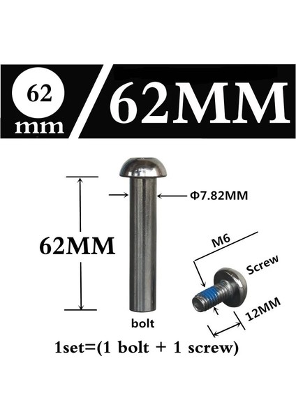 62 mm Tarzı M6&φ8* Scooter Paten Yokuş Aşağı Bisiklet Bisiklet Amortisörler Somun ve Cıvata Vidalar Aksesuarlar (Yurt Dışından)