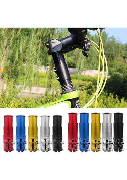 Gümüş 124 mm Stili Alüminyum Alaşımlı Bisiklet Çatal Kök Yükseltici Genişletici Uzatma (Yurt Dışından)