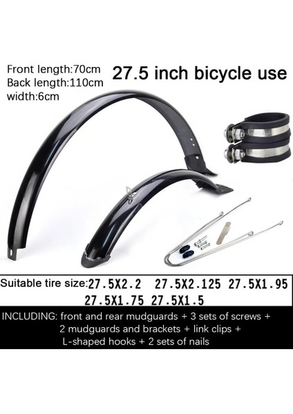 24 V Fren Stili Bisiklet Çamurluk Çamurluk Mtb Dağ Yol Bisikleti Kanatları Bisiklet Ön Arka Çamurluk Bisiklet Bisiklet Aksesuarları (Yurt Dışından)