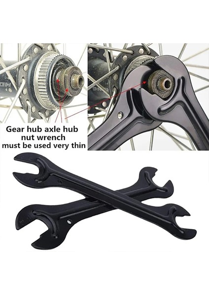 Siyah 2pc Tarzı 1 Adet Bisiklet Tamir Aracı Taşınabilir Bisiklet Kafası Açık Uçlu Aks Hub Koni Anahtarı Bisiklet Tamir Anahtarı Bisiklet Aksesuarları mm (Yurt Dışından)