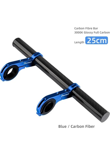 Mavi ve Fiber 25CM Stili cm Bisiklet Gidonu Genişletilmiş Braket Bisiklet Far Montaj Çubuğu Bilgisayar Tutucu Lamba Destek Rafı Alaşım Fiber Stand (Yurt Dışından)