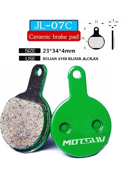 07C 4 Çift Seramik Stili Motsuv 4 Pairs Bisiklet Seramik Disk Fren Balataları Mtb Hidrolik Disk Fren Shıman0 Avıd Hayes Magura Formülü Bisiklet Balataları Parçası (Yurt Dışından)