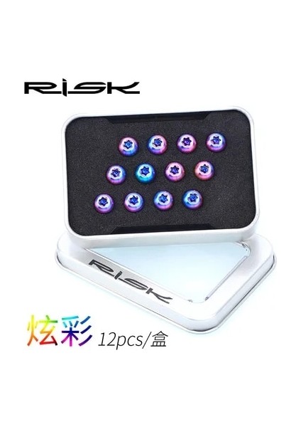 Gökkuşağı 12 Adet Tarzı Rısk Mtb Bisiklet Disk Fren Rotor Cıvatası Yol Bisikleti T25 Tc4 Titanyum Torx Rotor Sabitleme Fren Vidası Ultralight (Yurt Dışından)