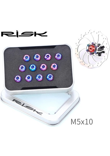 Altın 12 Adet Tarzı Rısk Mtb Bisiklet Disk Fren Rotor Cıvatası Yol Bisikleti T25 Tc4 Titanyum Torx Rotor Sabitleme Fren Vidası Ultralight (Yurt Dışından)