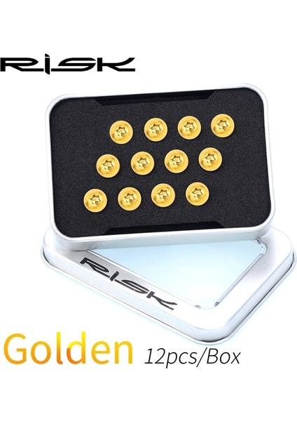 Altın 12 Adet Tarzı Rısk Mtb Bisiklet Disk Fren Rotor Cıvatası Yol Bisikleti T25 Tc4 Titanyum Torx Rotor Sabitleme Fren Vidası Ultralight (Yurt Dışından)