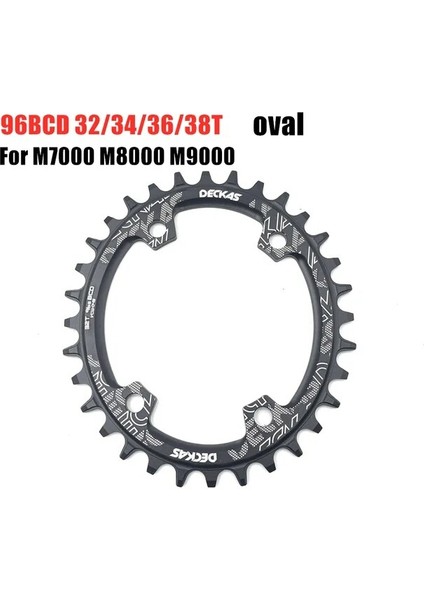 96BCD Oval Siyah Stil 34T Deckas 96BCD Aynakol Mtb Dağ Bisikleti Bisiklet Zincir Halkası Taç Diş Plakası Parçaları Için (Yurt Dışından)