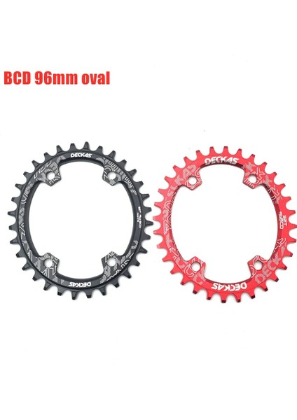 96BCD Oval Siyah Stil 34T Deckas 96BCD Aynakol Mtb Dağ Bisikleti Bisiklet Zincir Halkası Taç Diş Plakası Parçaları Için (Yurt Dışından)
