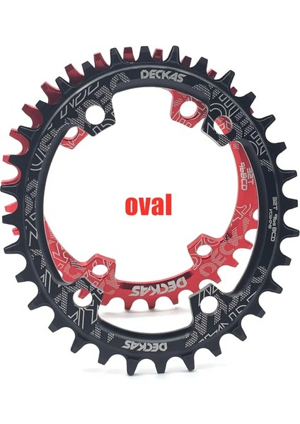 96BCD Oval Siyah Stil 34T Deckas 96BCD Aynakol Mtb Dağ Bisikleti Bisiklet Zincir Halkası Taç Diş Plakası Parçaları Için (Yurt Dışından)