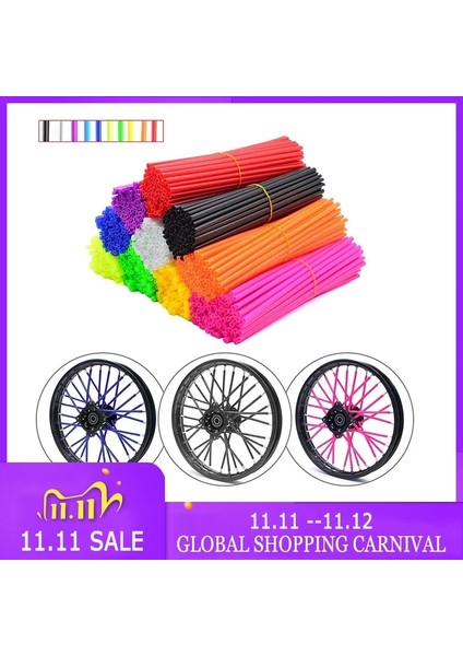 17CM 72PCS Tarzı Mcm Bisiklet Motosiklet Kir Dekorasyon Motokros Tekerlek Konuştu Sarar Jantlar Kaplamalar Koruyucu Dekor Kapakları 9 Renk (Yurt Dışından)