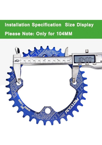Altın 36T Oval Stil Motsuv 104BCD Oval Dar Geniş Aynakol Mtb Dağ Bisikleti Bisiklet Aynakol Tek Diş Plaka Parçası Bcd (Yurt Dışından) modelleri