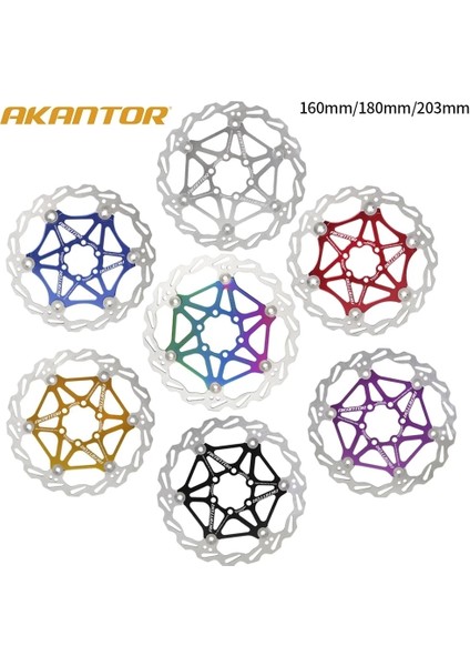 Kırmızı 203MM Stili 1 Adet Dağ Bisikleti Fren Rotor Paslanmaz Çelik Rotor Güçlü Isı Dağılımı Yüzer Rotor Mtb Disk Fren Balatası (Yurt Dışından)