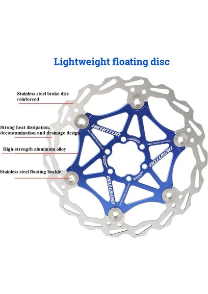 Kırmızı 203MM Stili 1 Adet Dağ Bisikleti Fren Rotor Paslanmaz Çelik Rotor Güçlü Isı Dağılımı Yüzer Rotor Mtb Disk Fren Balatası (Yurt Dışından)