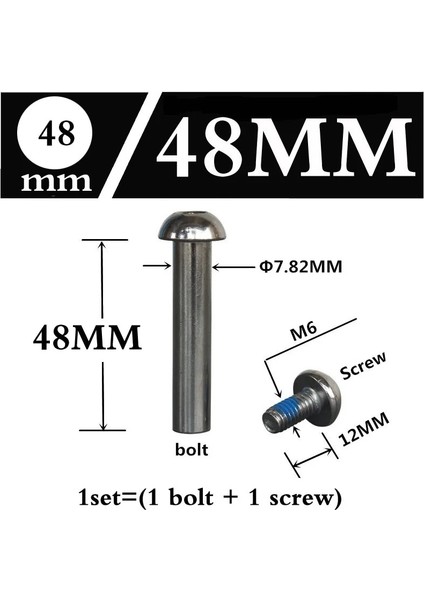 48 mm Tarzı M6&φ8* Scooter Paten Yokuş Aşağı Bisiklet Bisiklet Amortisörler Somun ve Cıvata Vidalar Aksesuarlar (Yurt Dışından)