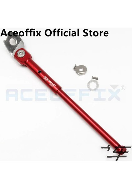Kırmızı Stil Aceoffıx Bisiklet Yan Brompton Katlanır Bisiklet Için Stand Stand Park Kickstand 110G (Yurt Dışından)