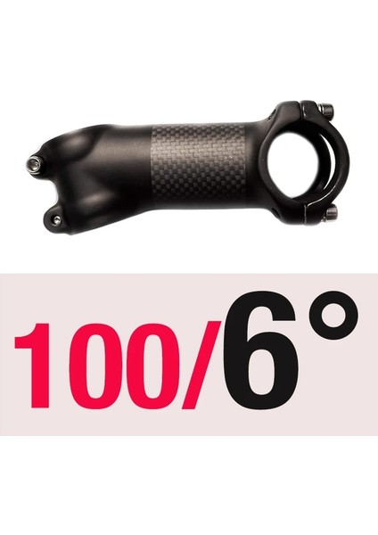 6 Derece 100MM Stili Cycloving Ultra Hafif Karbon Bisiklet Ste Derece Mtb Road Moutain Alüminyum Bisiklet Ste (Yurt Dışından)