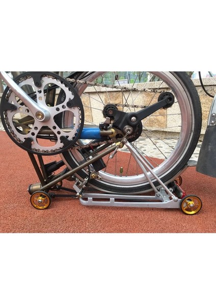 Mavi Ti Cıvata Stili 1 Çift Bisiklet Easywheel Brompton Katlanır Bisiklet Alüminyum Alaşımlı Süper Hafif Kolay Tekerlekler + Titanyum Cıvatalar 22GPCS (Yurt Dışından) indirimleri