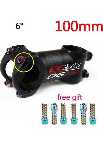 6 DERECE-100MM Stili EC90 Ultralight Gidon Karbon Ste Yol Bisikleti Gidon Için Gidon Gidon Mtb Power Cycling Accesorios (Yurt Dışından)